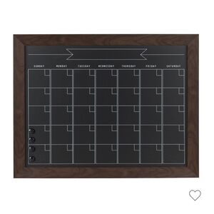 Black and Brown Weekly Chalkboard Calendar